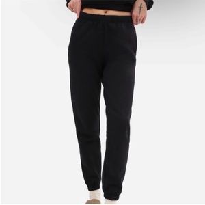 MATE The Label Organic Fleece Relaxed Pocket Sweatpant Black Size Small